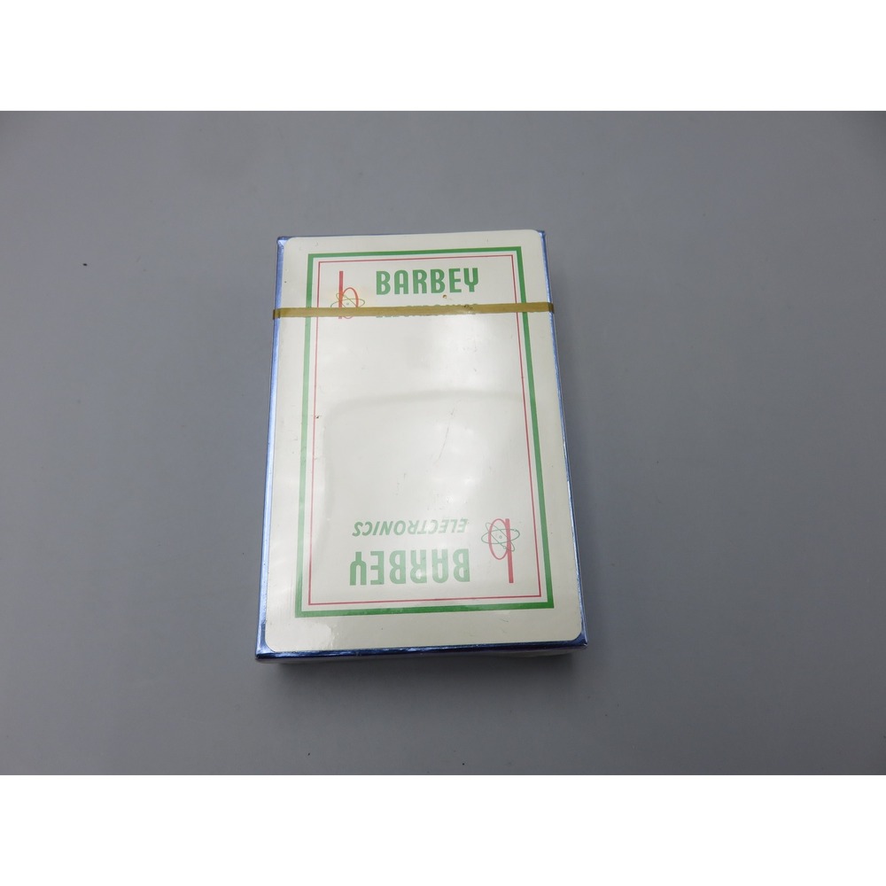 Vtg Barbey Electronics Playing Cards Sealed Atomic Whirl Psychedelic Blue Foil